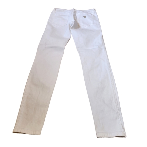Guess Los Angeles power skinny low denim white jeans pants 27 - Picture 5 of 11